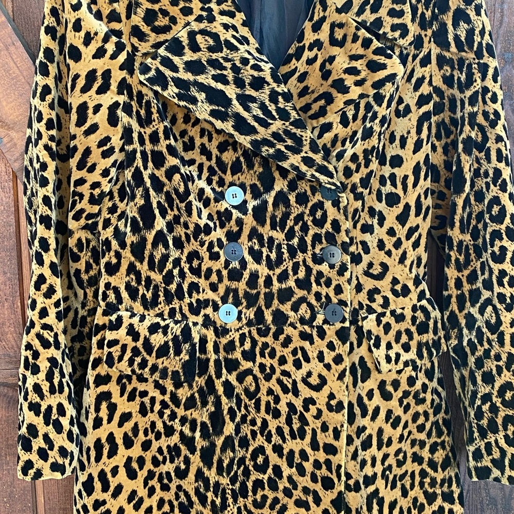 Vintage BCBG Max Azira double breasted velvet coat